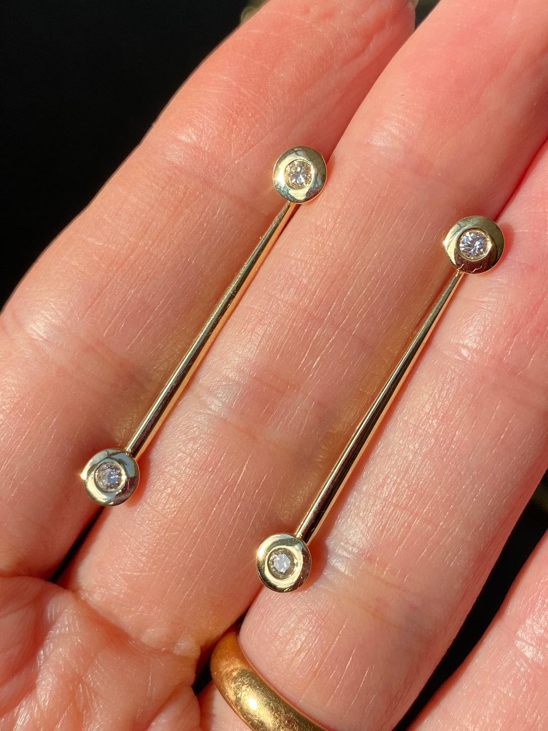 0.26 CTW Convertible Diamond Bezel Set Stud and Drop Earrings in Platinum