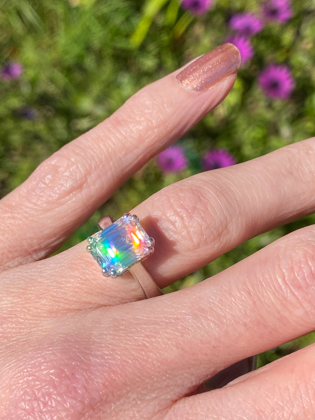 3.50 Carat Emerald Cut Moissanite Solitaire Engagement Ring