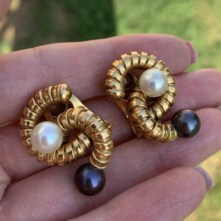 Katherine James Jewellery French Pearl South Sea Earrings 